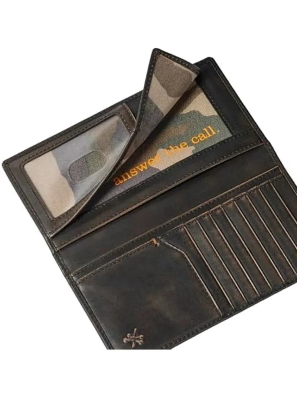 Stylish Black Long Bifold Wallet for Men | Durable Hunting & Rodeo Design